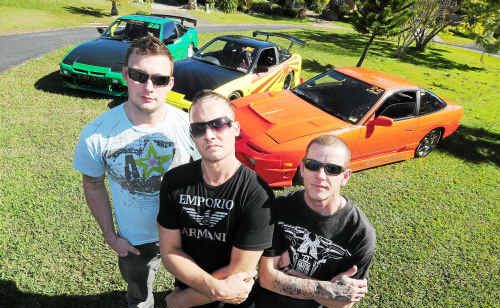 Coffs Harbour’s Whiplash Racing team is made up of, from left, Shaun French, Hayden Walmsley and Blair Geeson. Coffs Harbour’s Whiplash Racing team is made up of, from left, Shaun French, Hayden Walmsley and Blair Geeson.